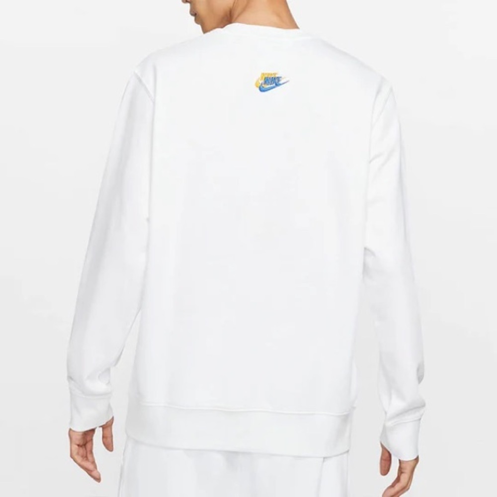 NWT Nike Contrasting Colors Logo Casual Sports Round Neck Embroidered Pullover - Picture 4 of 4